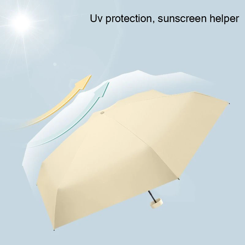 Mini Foldable umbrella UV protection Mini Sun Umbrella dual use portable box to store sunshade umbrella Mini umbrella 01