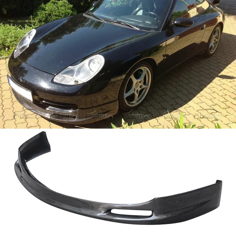 

HOT Carbon Fiber Front Bumper Lip Diffuser Spoiler New Condition for 911 996 1999-2001 Carrera 911