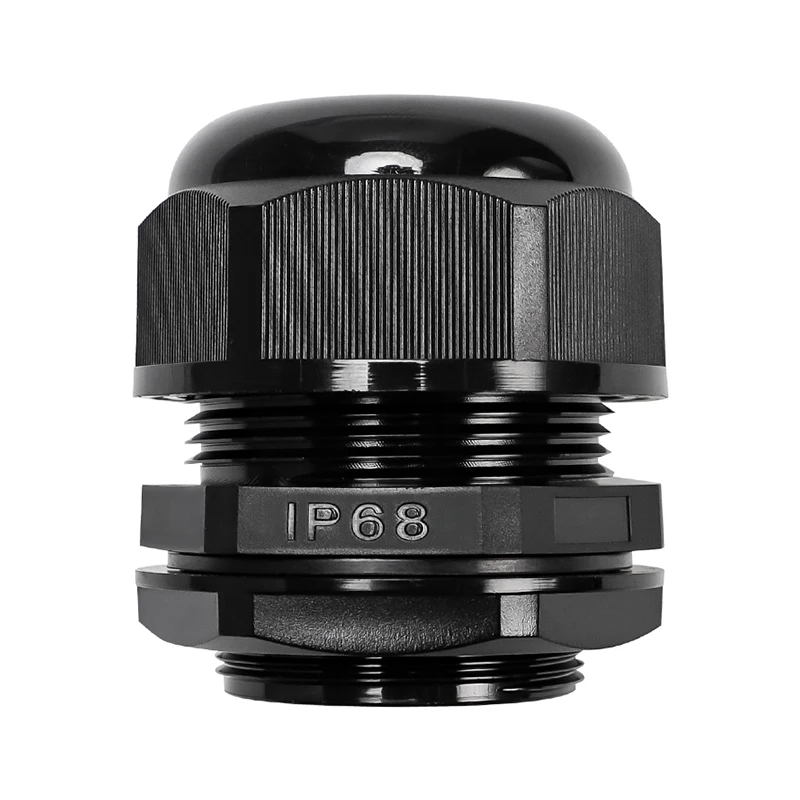50Pcs Waterproof Cable Gland Cable Entry IP68 PG7 for 3-6.5mm PG9 PG11 PG13.5 PG16 PG19 PG21 White Black Nylon Plastic Connector