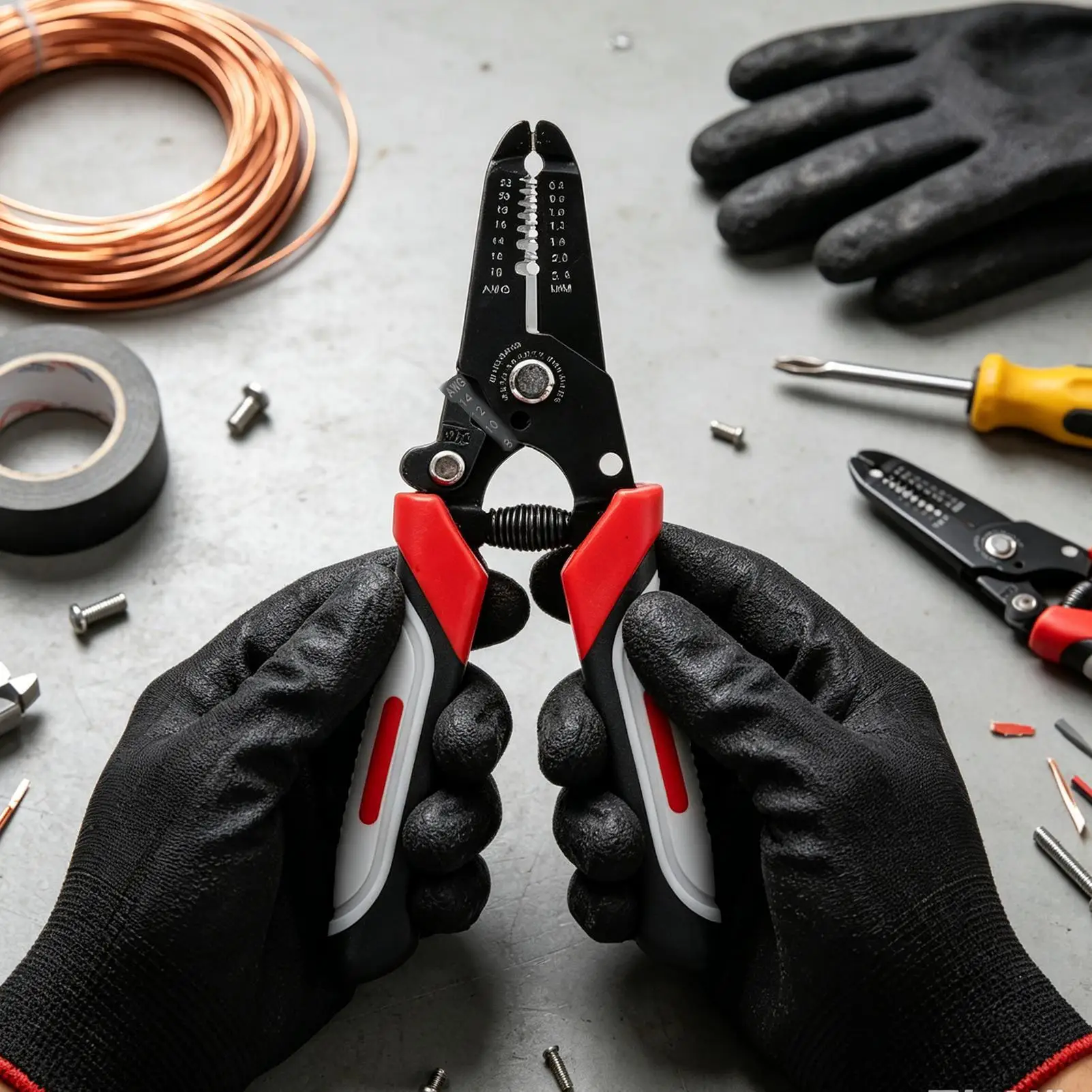 Wire Stripping Tool 6 Inch Manual Professional Crimping Pliers Wire Crimping Tool For Electrician Pulling Clamping Home Car