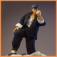Handmade 1/12 Jada Fighting game character Fei Long Textile Buckle Cloth Pants Vest Three Piece Set for 12inch Action Figure