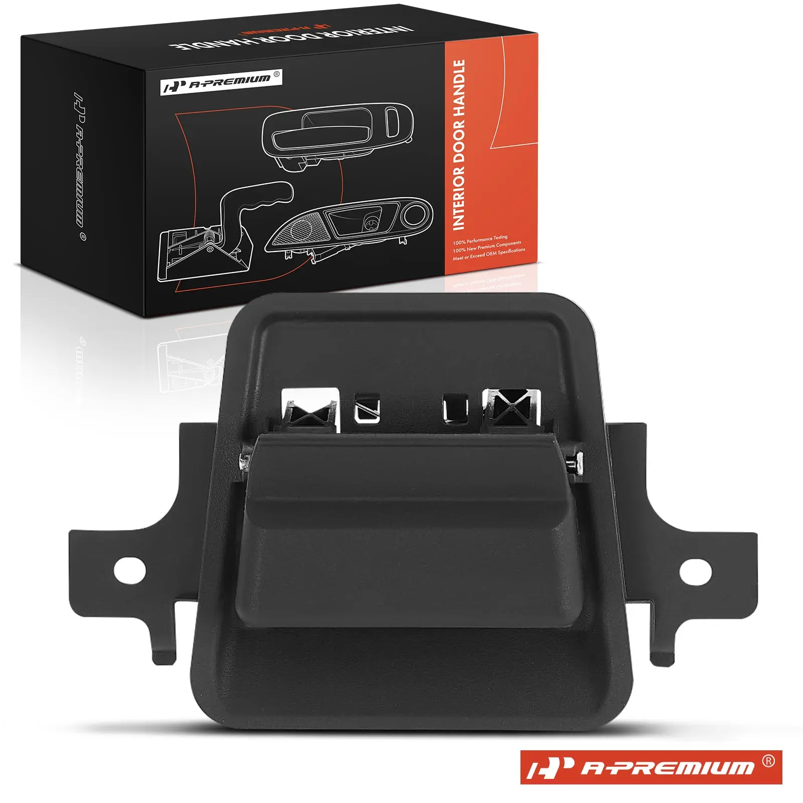 A-Premium Rear Passenger Side Black & Drak Gray Interior Door Handle for Nissan Titan 2004-2008