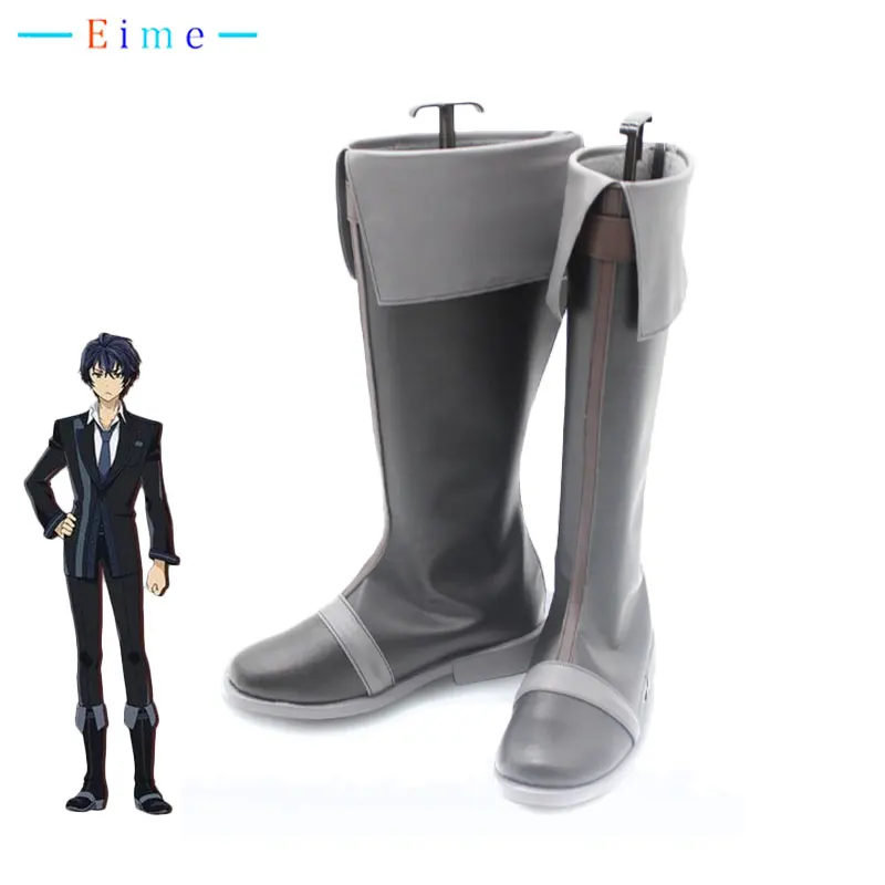 Satomi Rentaro Cosplay Shoes Anime Black Bullet Cosplay Prop PU Leather Shoe Halloween Carnival Boot Custom Made