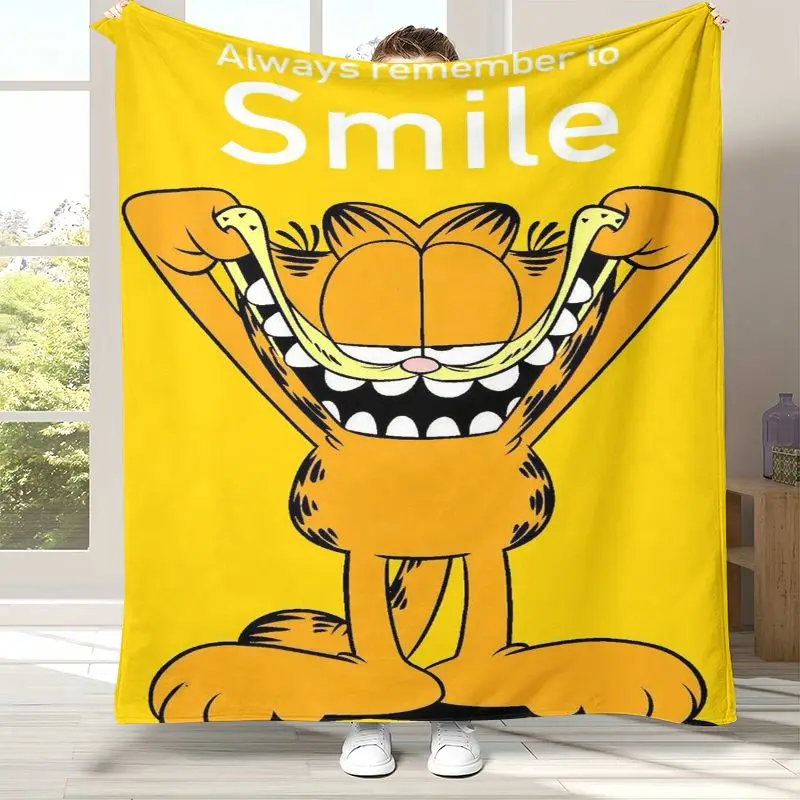 Funny Cartoon G-Garfield Soft Flannel Throw Blanket,Cozy Warm Blanket for Bed,Sofa,Living Room,Picnic,Camping,Home Decor,Gift