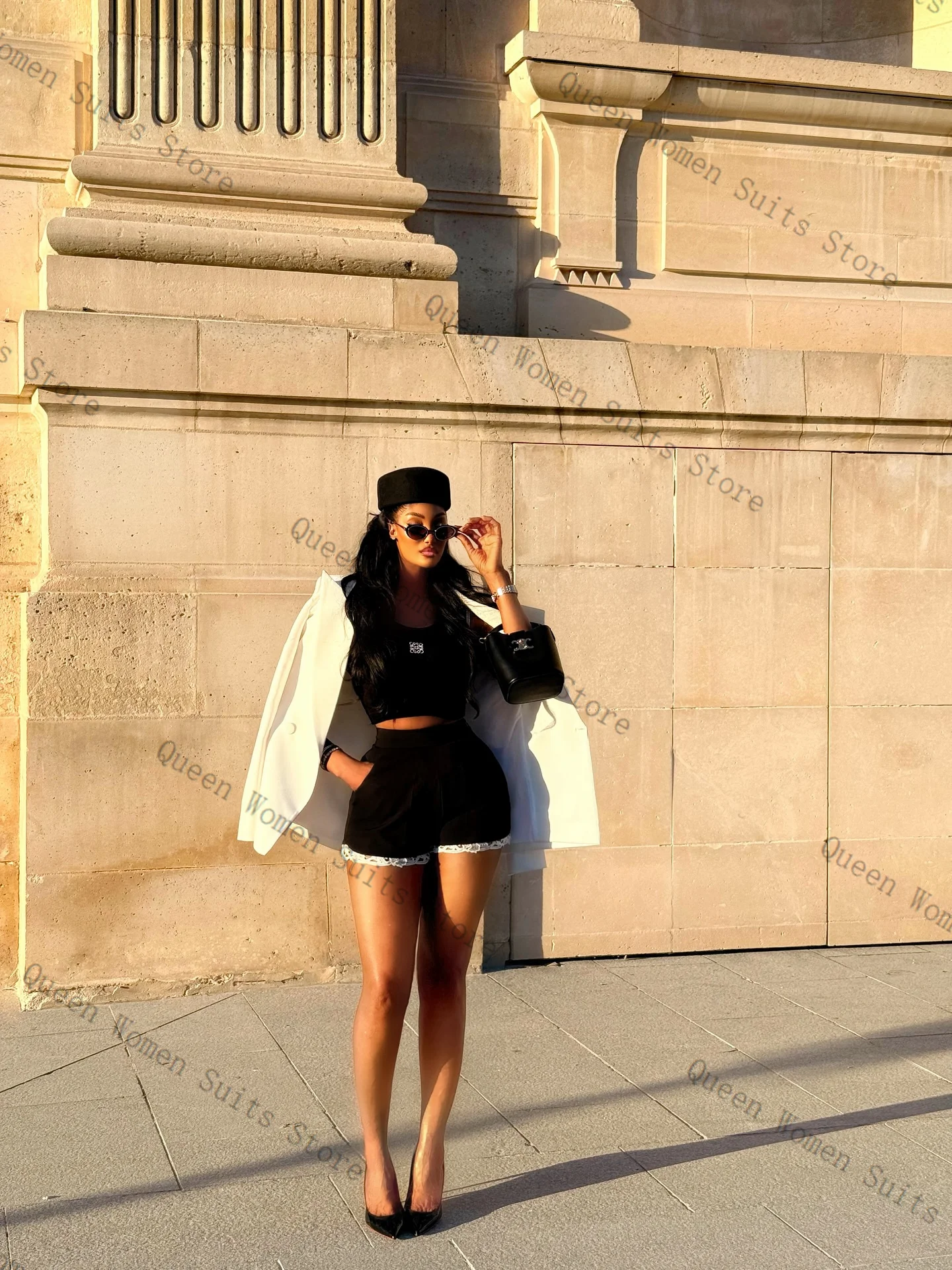 Women Formal Wear Black And White - Beyaz Siyah Kadın Takım Elbise 2
