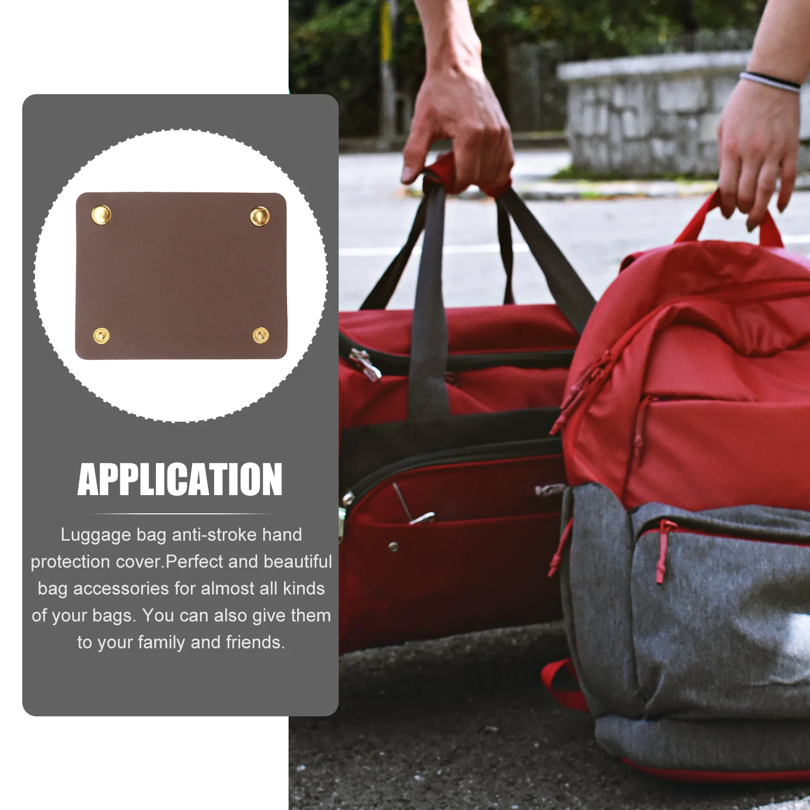1 قطعة غطاء مقبض الحقيبة لينة بولي Material المواد الأمتعة البقالة الناقل حامي اليد مرونة عدم الانزلاق قبضة لتدريس الحقائب الثقيلة #5