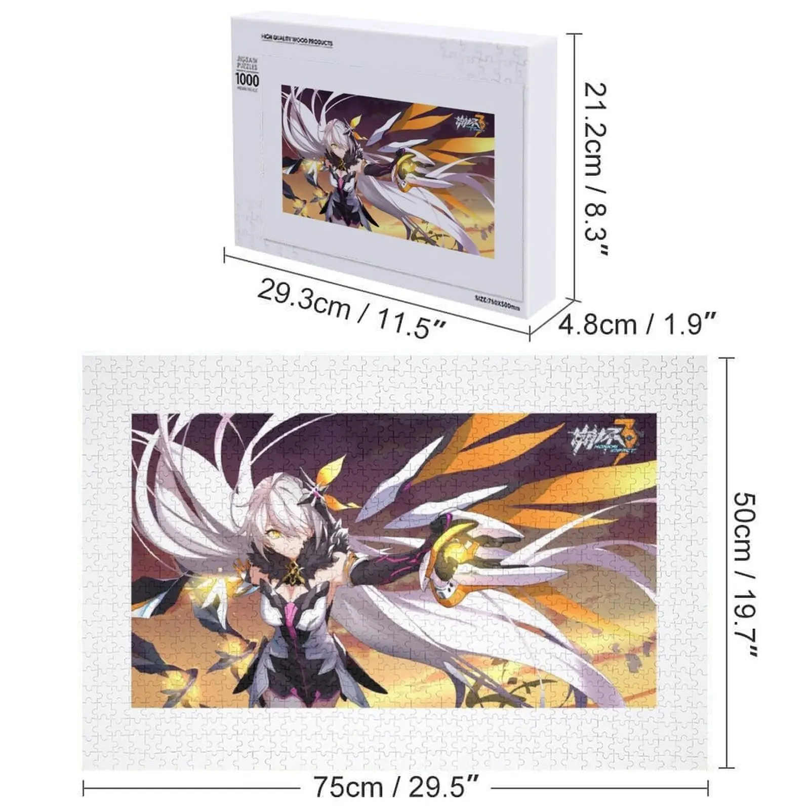 จิ๊กซอว์อนิเมะ Honkai Impact 2 ของขวัญส่วนตัวสำหรับเด็ก ของขวัญส่วนตัว จิ๊กซอว์สำหรับคู่รัก