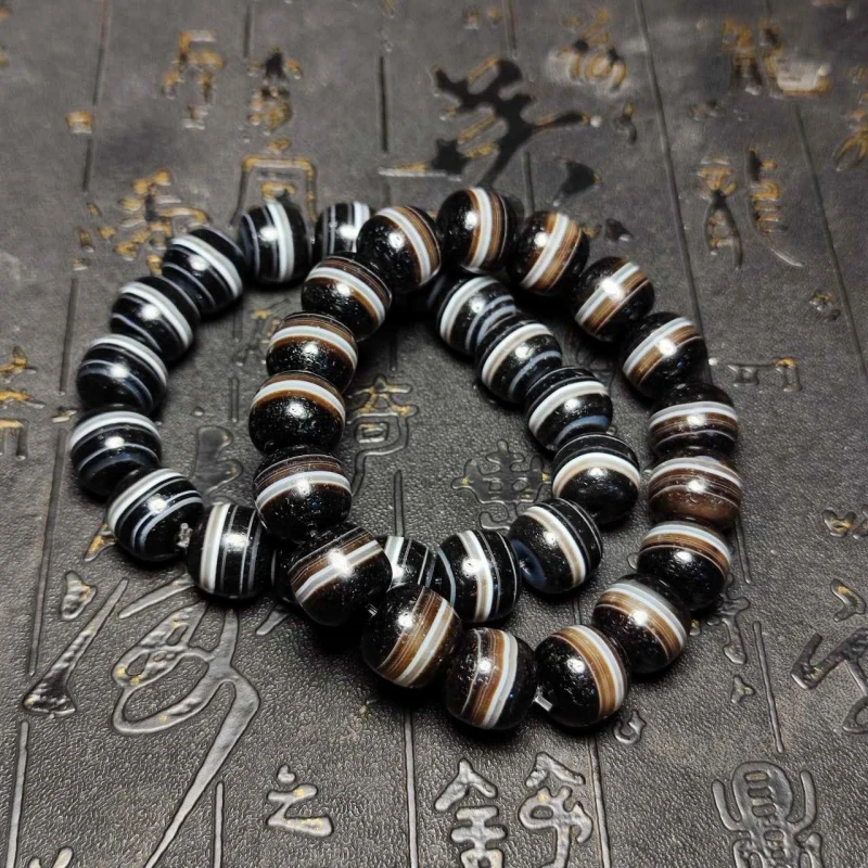 

Tibetan Weathered Agate Beads One Line Medicine Dzi Beads String Men&Women Amulet Jewelry Bracelet Free Shipping