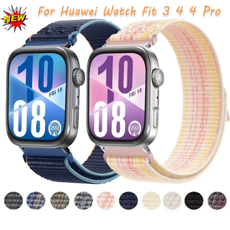 Nylonband für Huawei Watch Fit 4 4 Pro Handarbeit Armband Armband für Huawei Watch Fit 3 4 Austauschbares Zubehör Correa