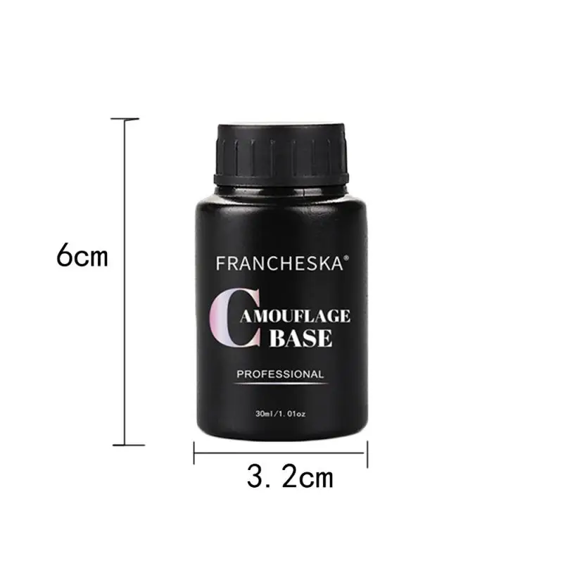 30ml Natural Rubber Base Gel Varnish 11 Colors Nail Base Coat Manicure Tempered Top Semi-permanent Gellak Primer