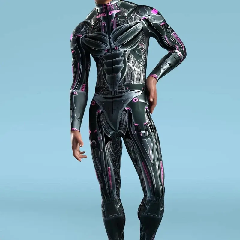 2025 Nuovi bambini e adulti Cool Cyber Warrior Armatura meccanica Tuta Punk Cosplay Tuta Steampunk Costume Halloween Pa