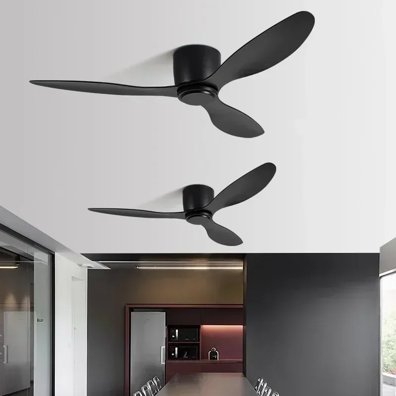 Low Floor Living Room No Lights and Remote Control Ceiling Fan, High Wind Power, Indoor Bedroom, Living Room, Dining Room