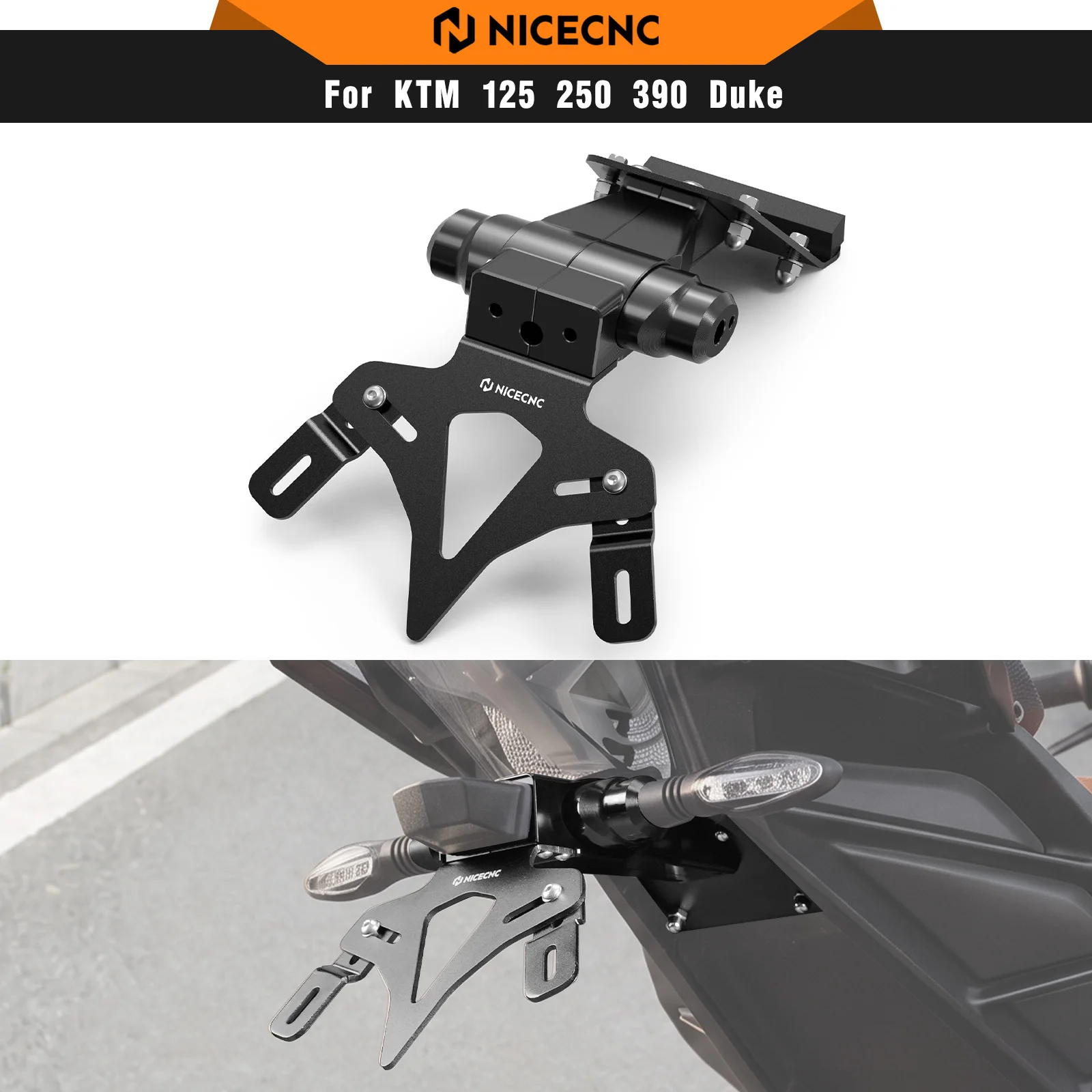 For KTM 125 250 390 Duke 2024-2026 Motorcycle Tail Tidy License Plate Holder Fender Eliminator Bracket Duke 125 250 390 2025 26