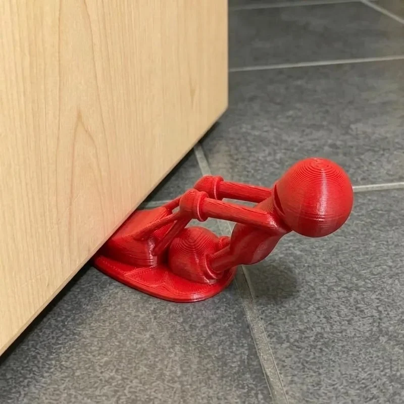 3D Printed Funny Human‑Shaped Door Stopper,Plastic Figurine Door Wedge,Decorative Anti‑Slip Door Stop for Home Decoration