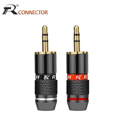 2pcs Jack da 3.5mm 3 poli spina Audio adattatore per auricolari placcato in oro per auricolare Stereo fai da te o utilizzato per la riparazione di auricolari