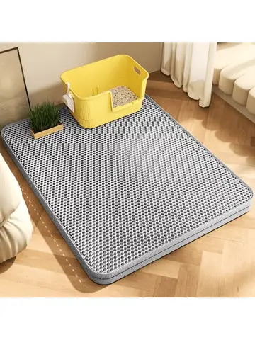 Extra Large Cat Litter Mat Heavy Duty Waterproof 2 Layer Non Slip Washable Pet Floor Protector Litter Box Sand Stopper