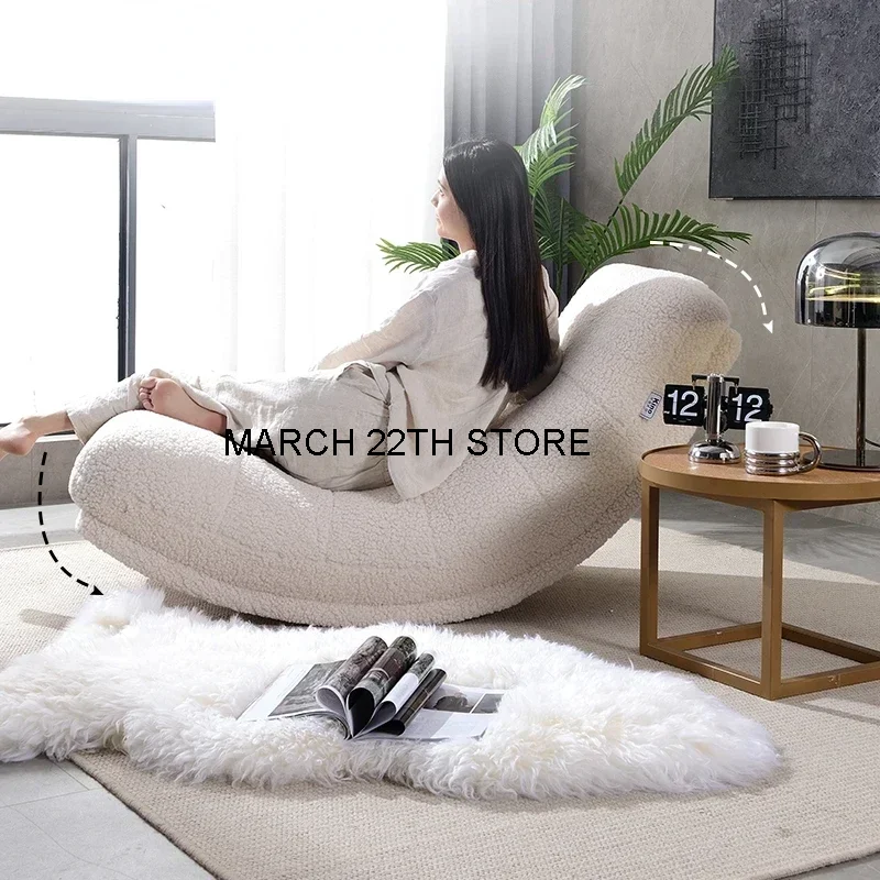 Lazy Fabric Couch Recliner L Shaped Cozy White Living Room Floor Sofa Upholstered Individual Luxury Moveis Para Casa Home Items