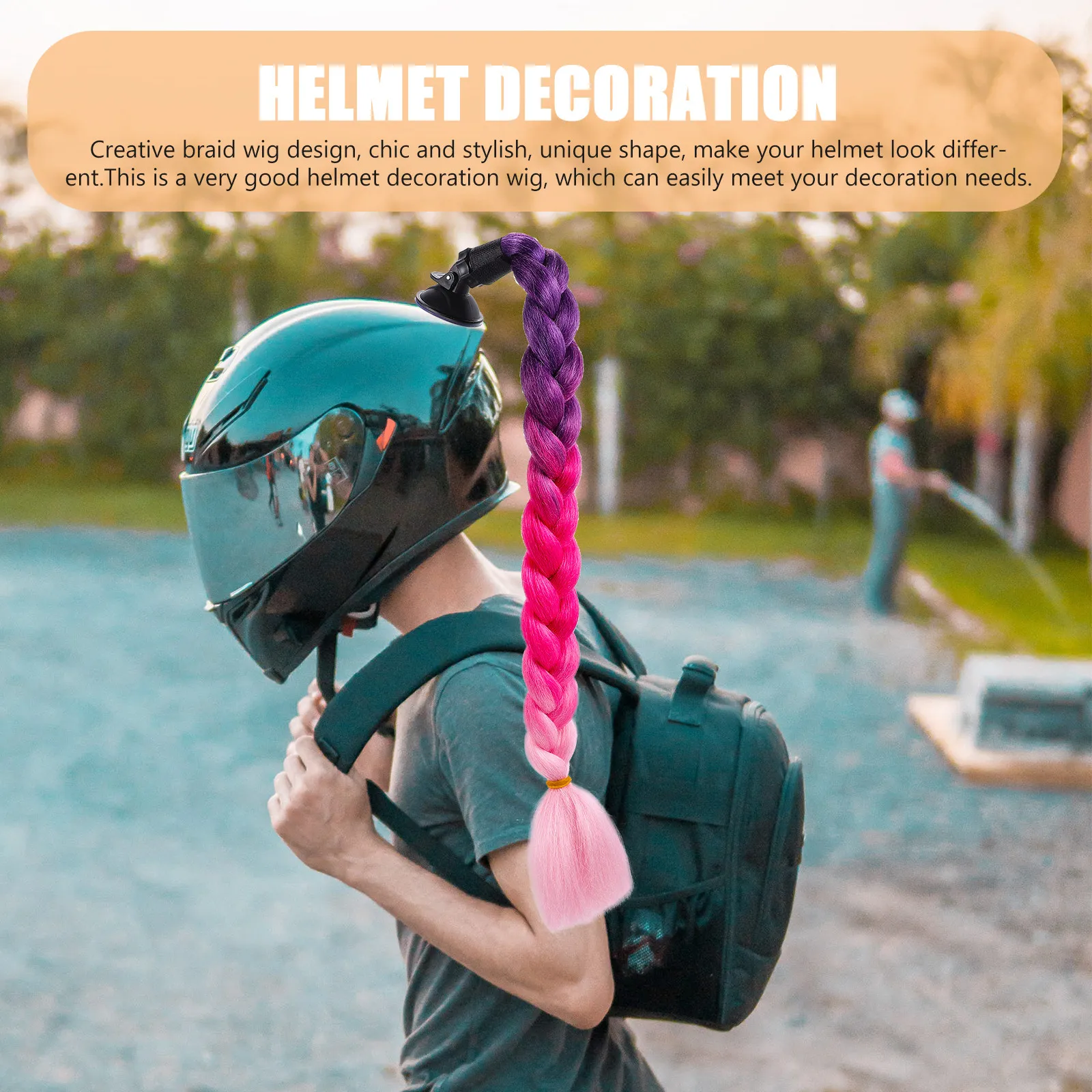 

Motorcycle Decoration Creative Braid Stylish Ponytail For Adult Durable Hair Accessory Decor