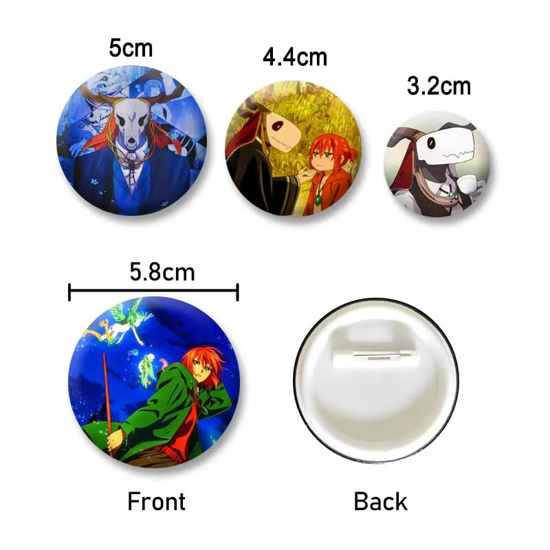 Anime The Ancient Magus Bride Cosplay Badge Cute Cartoon Brooch Chise Hatori Elias Ainsworth Lapel Pins Bag Accessories Ornament
