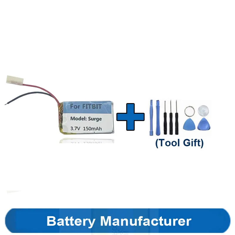 Набор инструментов в подарок + аккумулятор 150 мАч для Fitbit Surge Smart Sport, пульсометр, часы, аккумулятор