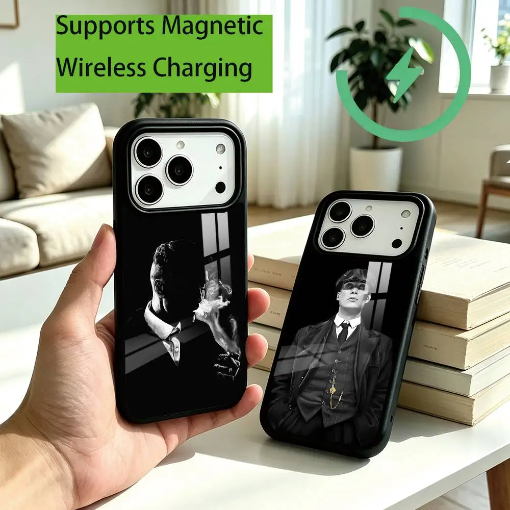 Peaky Blinders Tommy Shelby Phone Case For iPhone18,17,16,15,14,13,12,11 Plus,Pro Supports Magnetic Wireless Charging Gift