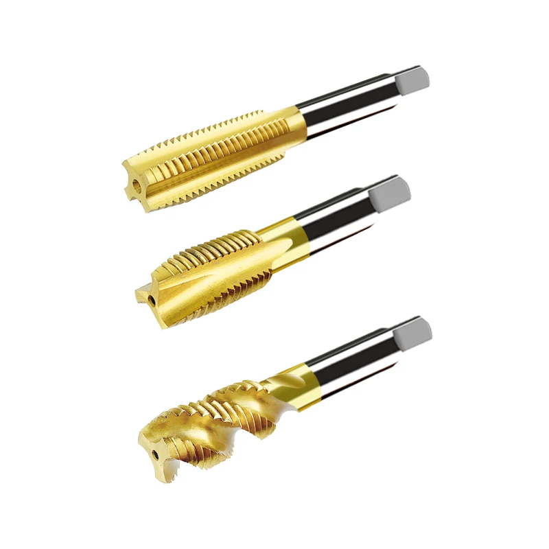 JIMMY HSS Steel CNC Mechanical Tap Titanium Coated Spiral Metric Thread Tap M2-M24 Machine Plug Tap Threading Tool Drill Bit