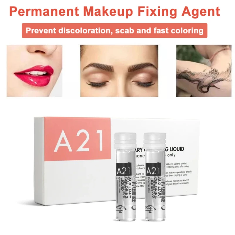 

10PCS Professional Permanent Makeup Skin Sooth Solution Painless Agent Fixing Agent for Eyebrow Lip Painless Tattoo Assistance