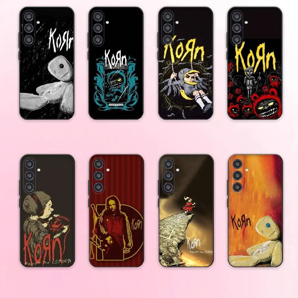 

K-KornS Rock Band phone Case For Samsung Galaxy A73,A72,A71,A70,A53,A52,A51,Others Soft Black Shell