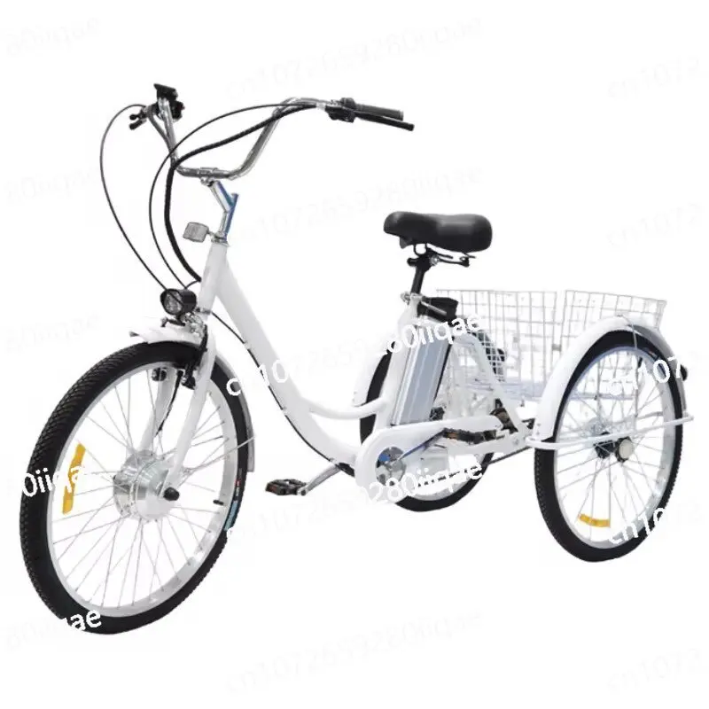 

3-колесный электрический трехколесный грузовой велосипед для пожилых людей, 36 В, семейный электрический усилитель с корзиной, съемный аккумулятор, электровелосипед