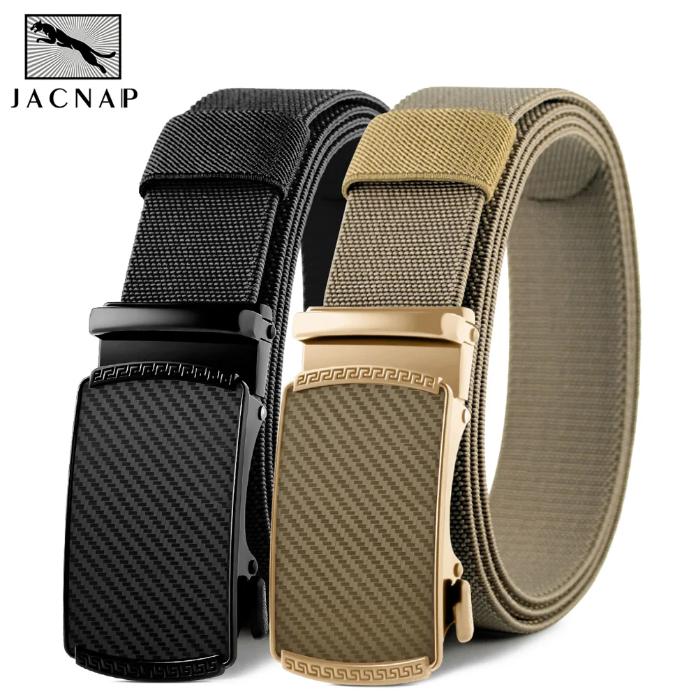 JACNAIP Men\'s Elastic Belt Tough Stretch Military Belt Soft Nylon Sports Accessories Men Women Elastic Tactical Belt 115-150CM