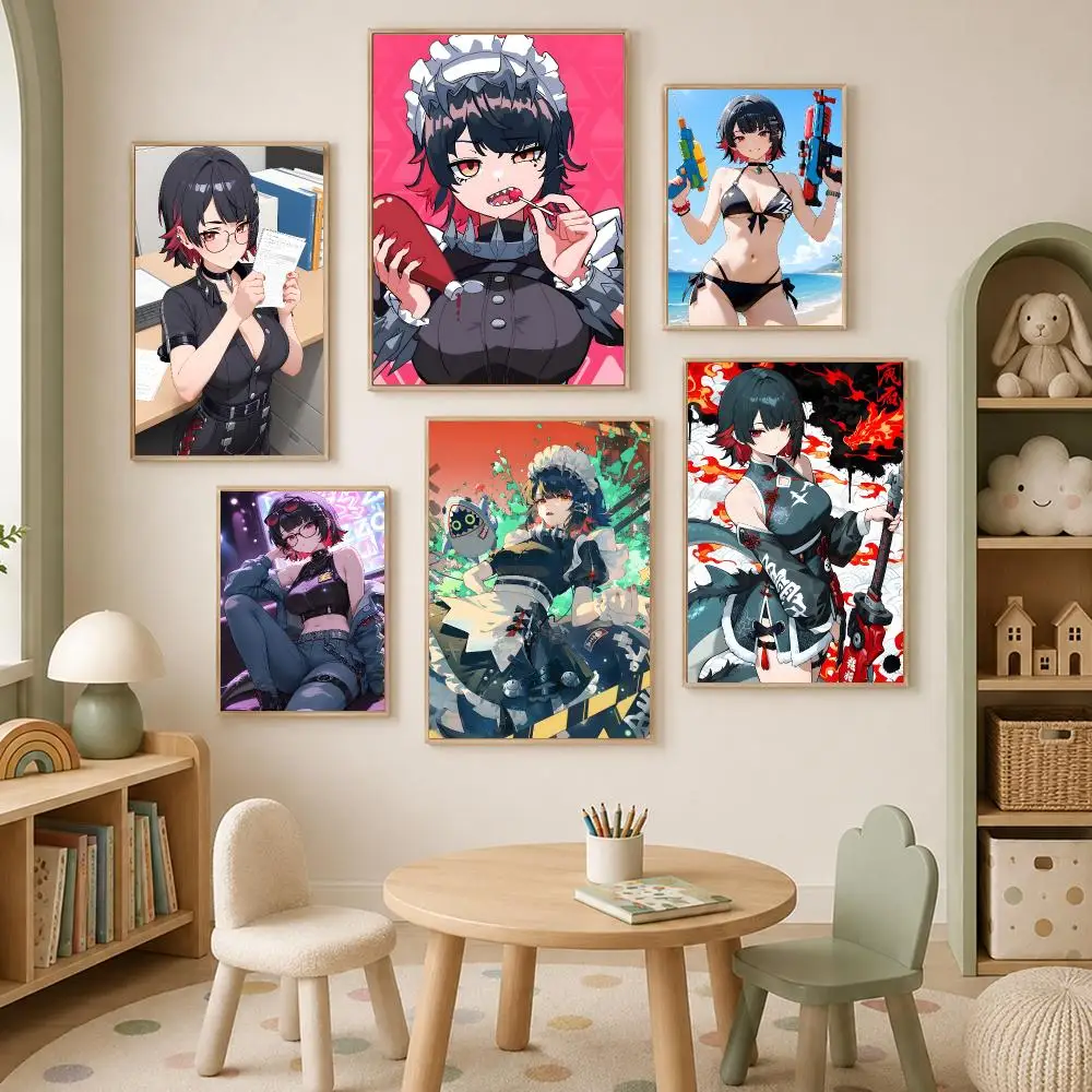 Game Character Ellen Joe Poster Self-Stick HD PP paper Wall Art Poster, Waterproof Decor for Bedroom, Living Room