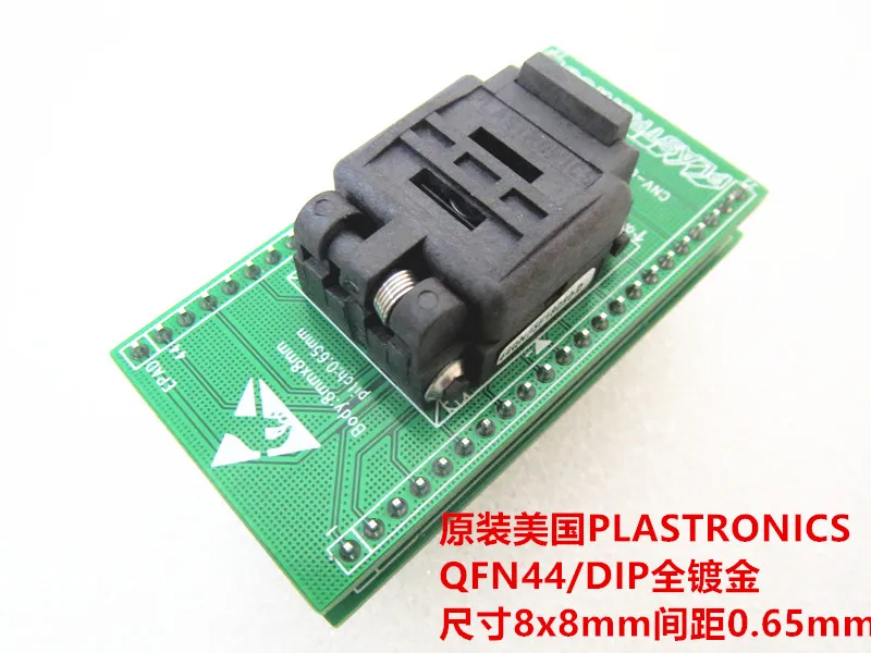 Imagem -04 - Clamshell Qfn44bt0.65-01 Qfn44 Dip44 8*8 mm Espaçamento 0.65 mm ic Queima Assento Adaptador Teste Assento Soquete Banco de Teste