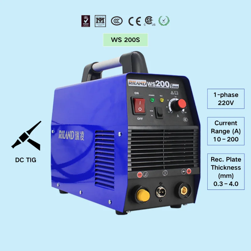 Saldatrice ad arco inverter portatile WS TIG 200/250/300 Nuovo saldatore TIG DC 220V/380V 10-300A per acciaio inossidabile