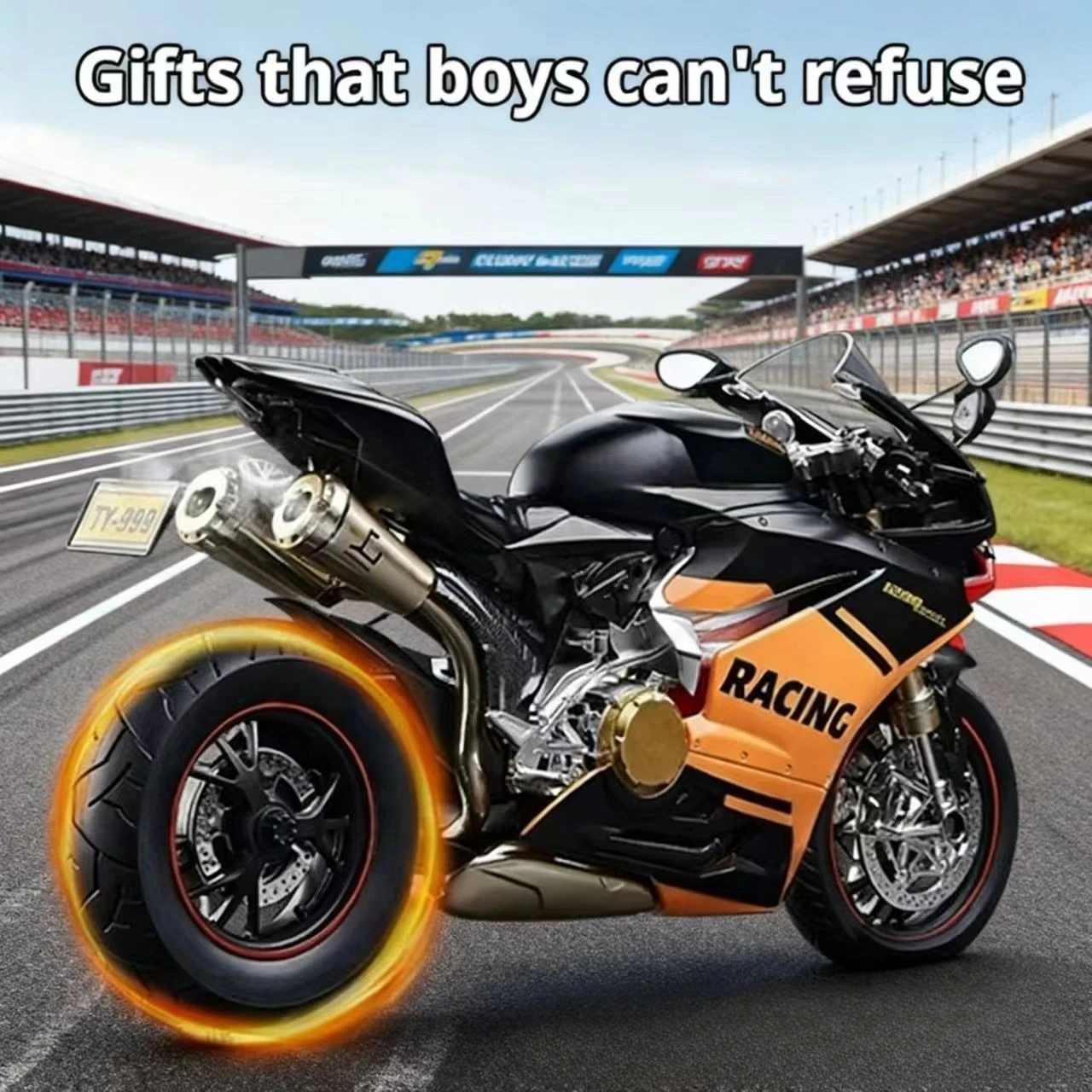 

For Ducati 1299 1:9 motorcycle model accessories realistic cast-metal motorcycle model can be started and emits steam