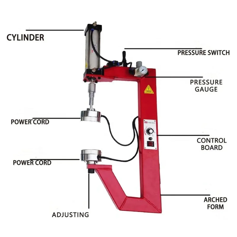 Air Operated Tire Vulcanizing Machine Temperature Adjustable Tire Repair Tool with 7-piece Mold