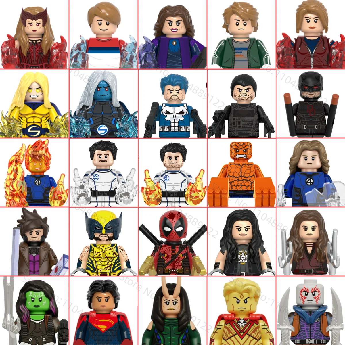 

New Marvel human-shaped toys Sentry Human Torch Venom children's mini building blocks birthday gift assembly toys