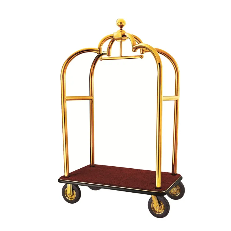 Luggage transport vehicle, hotel lobby, high-end silent wheels, stainless steel thickened