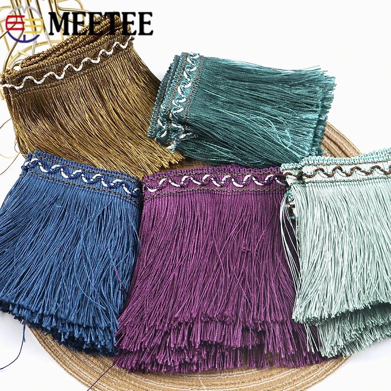 

2/5M Meetee Curtain Tassel Fringe Lace Ribbon for Clothing Trimming Fringes Home Textile Decor Tassels DIY Sewing Accessories