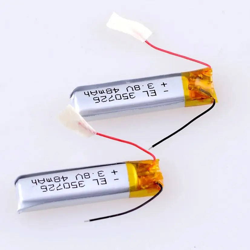 Thin Small Toy 3.8V 350726 48mah Polymer Rechargeable Battery  Lithium-ion Batteries DVR recorder FOR Xiaomi Air2 SE TWS 350725