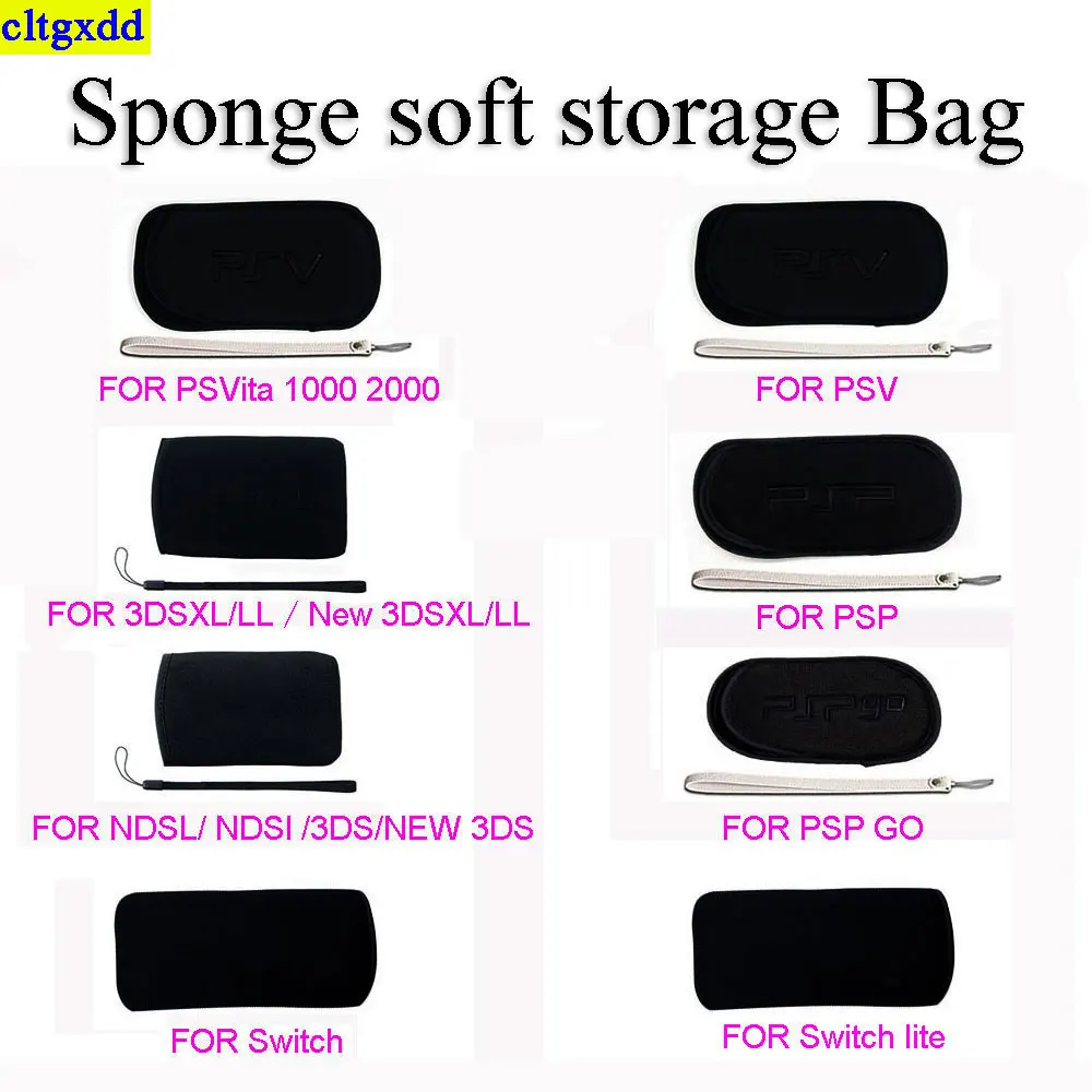 

For PSV PSP 1000 2000 3000 Screen Protective Carrying Storage Bag Pouch Case For NDSL NDSi NDS for New 3DS XL Switch Lite