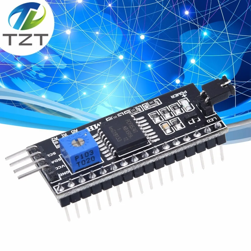 IIC I2C TWI SPI Serial Interface Board Port For Arduino 1602 2004 LCD LCD1602 Adapter Plate LCD Adapter Converter Module PCF8574