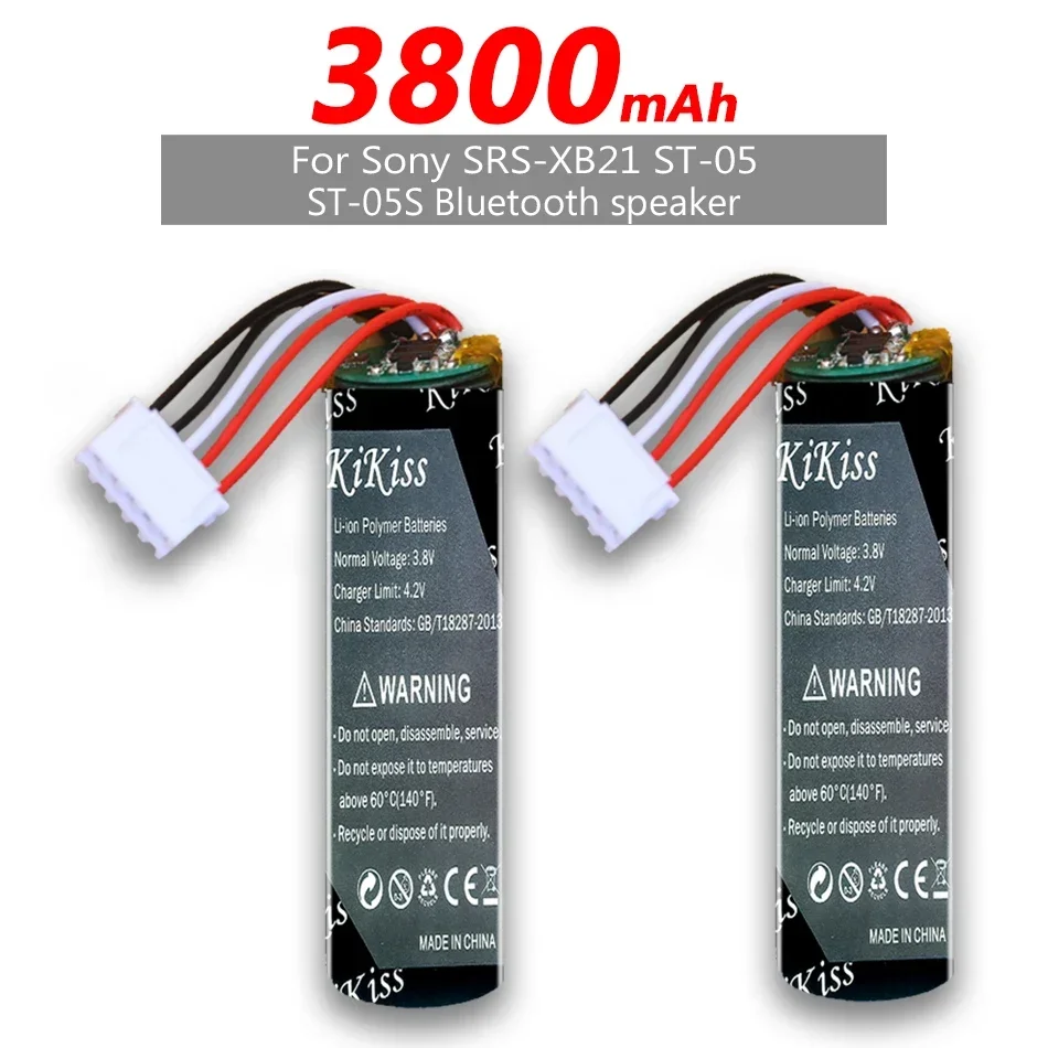 KiKiss 3800mAh Rechargeable Battery ST05 ST 05 for Sony SRS-XB21 ST-05 ST-05S Bluetooth Speaker