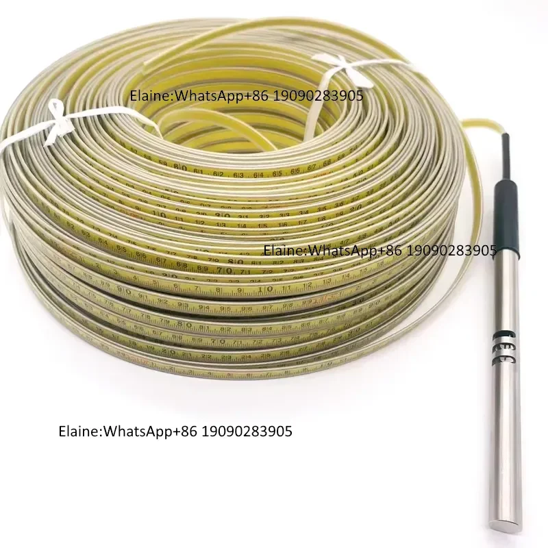 100m Steel Ruler Cable Ruler Cable with Probe Measuring Ruler Tape Dip Meter Replacement Tape for Water Level Meter
