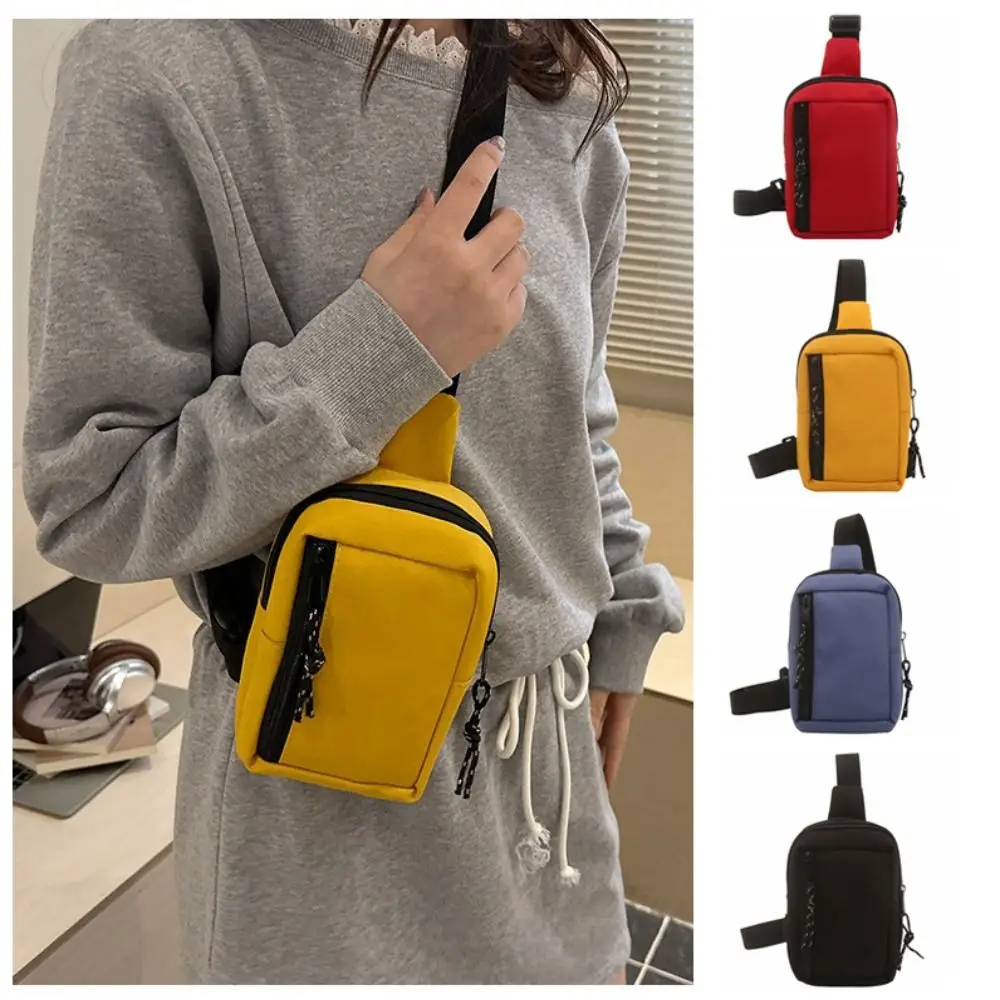 Oxford Cloth Chest Crossbody Bag Wear Resistant Adjustable Strap Unisex Fanny Pack Water Resistant Fabric Large Capacity