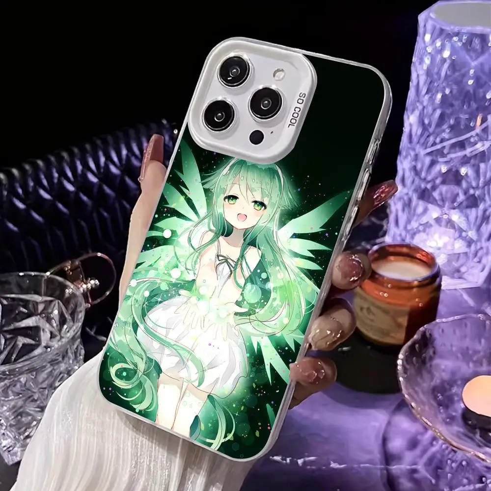 Saya no Uta حافظة هاتف محمول لهاتف آيفون 17 16 15 14 13 12 11 X XR XS 8 7 Air Pro Max Plus غطاء أبيض شفاف ملون