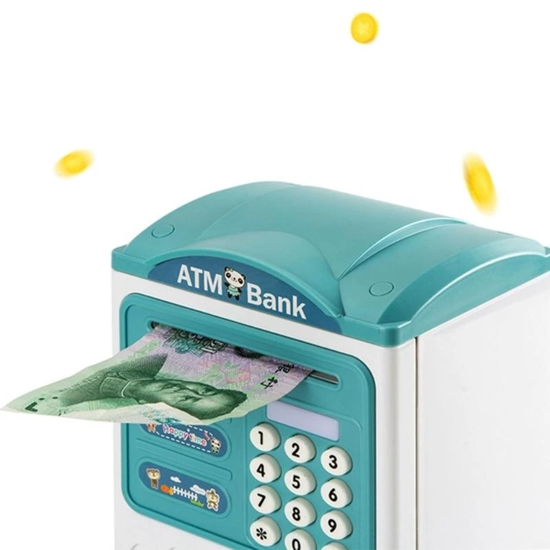 Mealheiro eletrônico para crianças Banco dinheiro ATM Auto Scroll Bill Caixa economia dinheiro 15UB