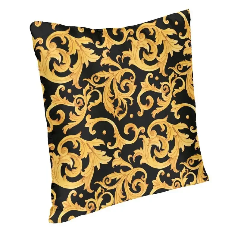 Luxury Golden European Floral Cushion Covers Living Room Baroque Victorian Flower Square Throw Pillow Cover Sofa Pillowslip