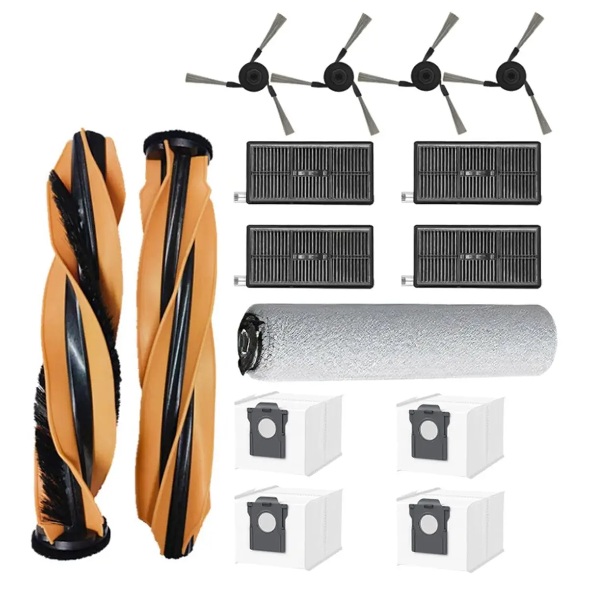 15 قطعة فرشاة رئيسية ممسحة أكياس الغبار فرشاة جانبية فلتر HEPA لأجزاء المكنسة الكهربائية الروبوتية Z60 Ultra #2