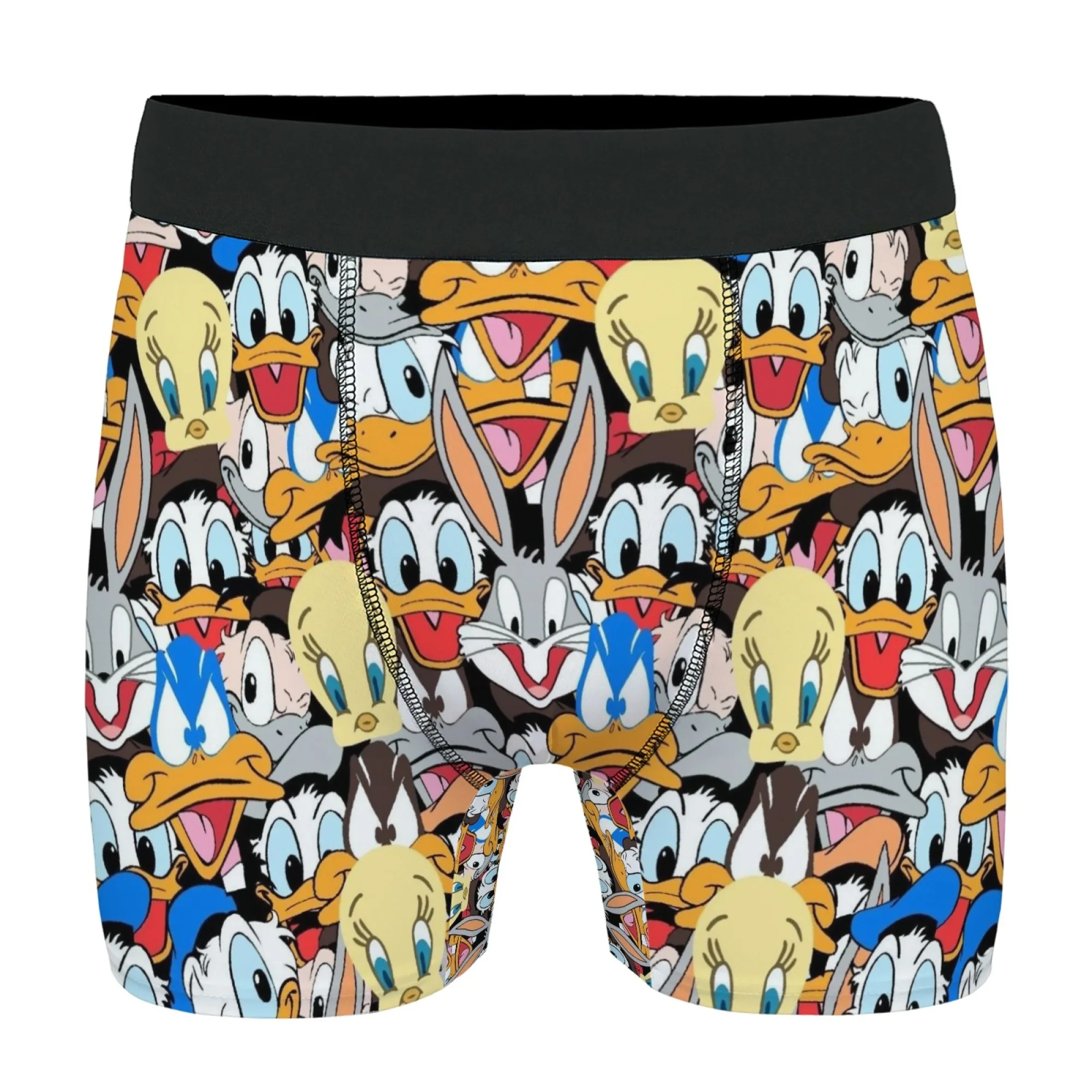 

Новинка в стиле Харадзюку, ретро Дональд Дак, повседневный принт, мультяшный стиль комиксов, мужское нижнее белье, сексуальные удобные мужские шорты-боксеры, подарок