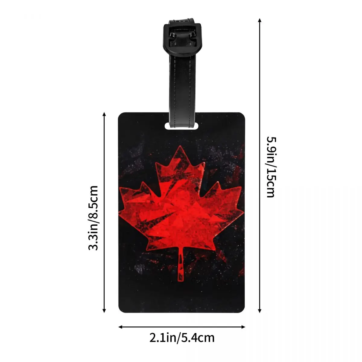 Custom Canada Flag Luggage Tag With Name Card Canadian Patriotic Privacy Cover ID Label for Travel Bag Suitcase